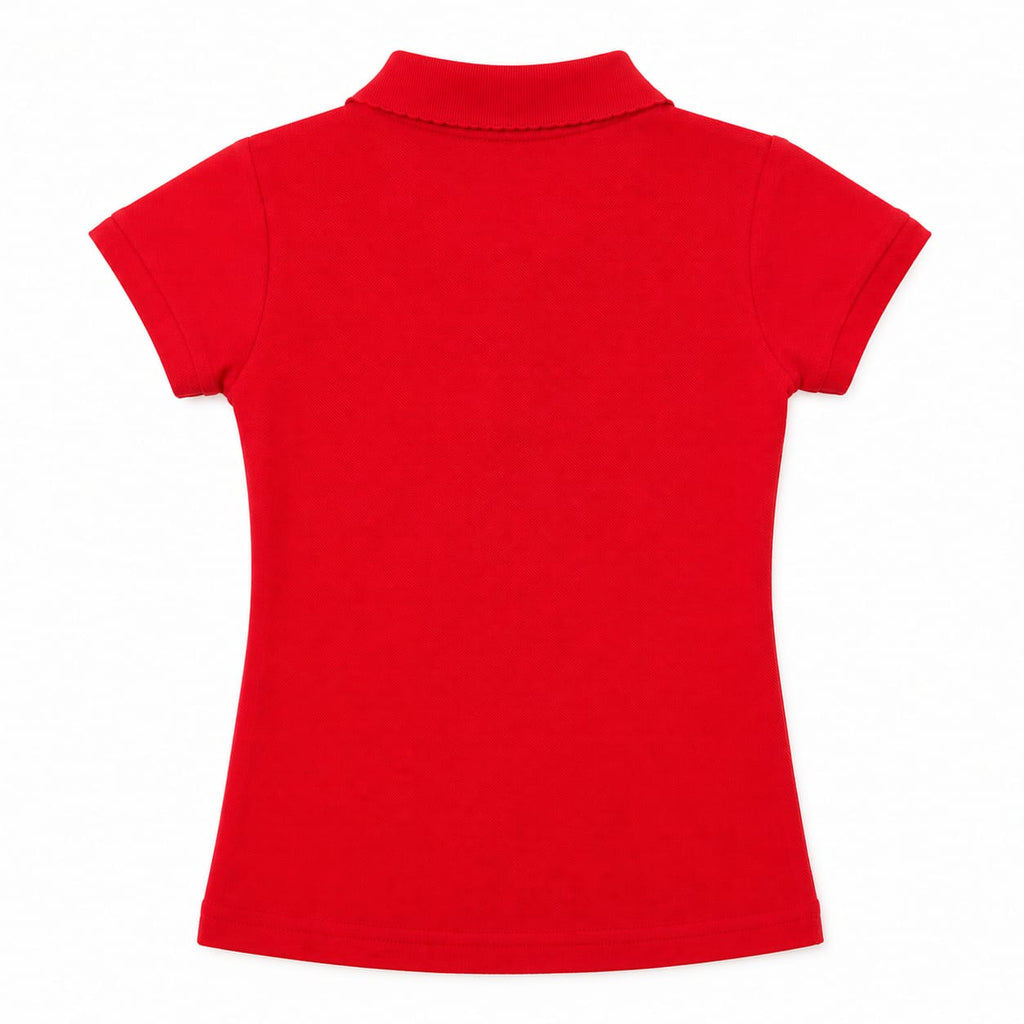 Boys' Classic Short-Sleeve School Uniform Polo Shirt – Red