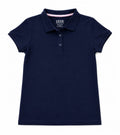 IZOD Girls' Performance Short-Sleeve School Uniform Polo Shirt – Navy