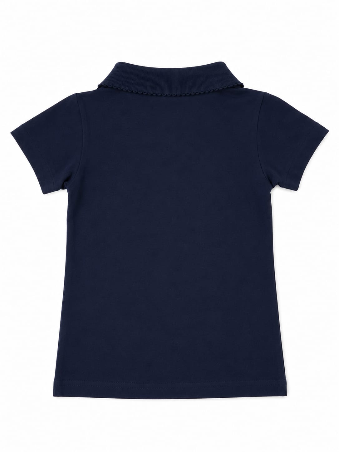 School Essentials Girls' Short-Sleeve School Uniform Polo Shirt – Navy